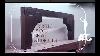 Rustic Wood Beam and Corbels