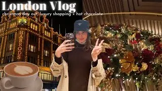 LONDON CHRISTMAS VLOG: festive day out + shopping at selfridges & harrods!