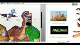 Pie pequeño y sus amigos de papercraft