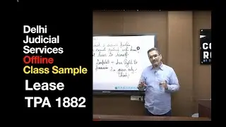 Delhi Judiciary Coaching Class Demo Lecture | Lease Sec 105 | Transfer of Property Act 1882 |