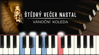 Štědrej večer nastal (pro začátečníky) | tutoriál + noty pro klavír + MIDI