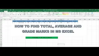 total marks I average marks I grade marks I techiskills I ms excel tips and tricks I #microsoftexcel
