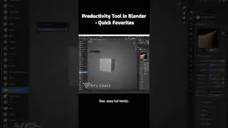 Productivity Tool in Blender - Quick Favorites #tutorials #Blender