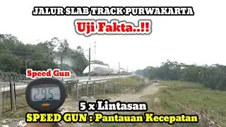 IT'S TRUE...‼️ The EMU KOMODO crossed the Purwakarta Slab Track at a speed of 295 KPJ. Speed ​​Gun