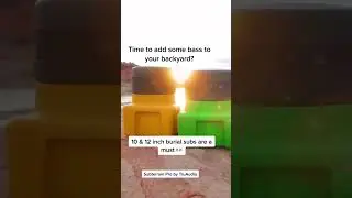 Adding BASS to your backyard underground!