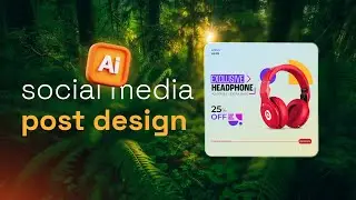 Make Creative Social Media Post Design in Illustrator | Illustrator Tutorial - Graphic Designing