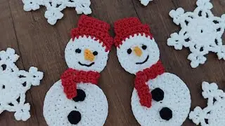 Yeni Başlayanların Bile Kolaylıkla Uygulayabileceği Tığ işi Kardan Adam Figürü.