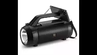 Багатофункціональний ліхтар  HF-U39 FM/USB/Bluetooth, 3в1 Колонка + Powerbank, із сонячною панеллю