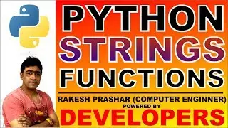 #13 Strings Built-in Python Functions | Useful Strings Manipulations Functions | Python Programming