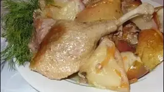 Stewed goose with potatoes
