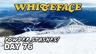 Skiing wind blown powder stashes at Whiteface Mountain (Greatest vertical in the EAST)