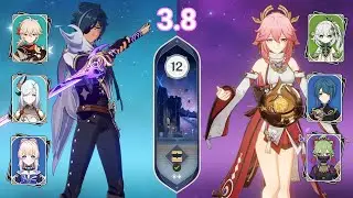 C5 р3 Kaeya Freeze and C0 Yae Miko | Бездна 3.8 с Кэйей и Яэ | Genshin Impact Abyss 3.8 Floor 12