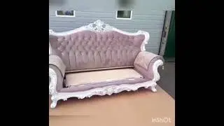 Luxe Мона Лиза  Мех  франц раскладушка  Цвет Пудра Белый  Trim