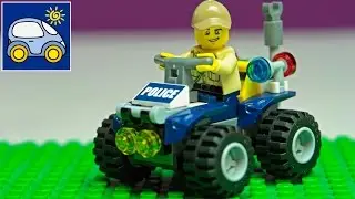 Илья и Миша играют Лего Сити машиной патрульный вездеход
