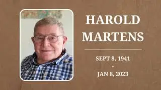 Harold Martens photo memory slideshow