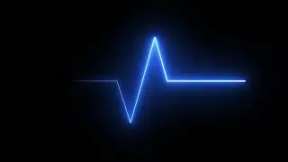 Neon light animated ECG / heart Rhythm