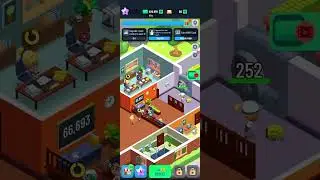 Idle Bank Tycoon Level up to 15 Gameplay. Walkthrough 60 fps.