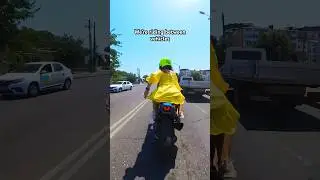 Did he think it was FUNNY? 🫣 Driver’s reaction to a girl in a DRESS on a motorcycle 😂 #motolife
