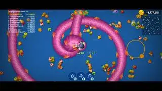 Wormszone.io Biggest pink parrot Snake 🐍 || saap wala game|| 79 snake defeated|| #wormszone