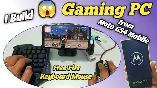 Playing Free Fire in Mobile with Keyboard Mouse 😮 MOTO G54 my new Gaming PC 😎