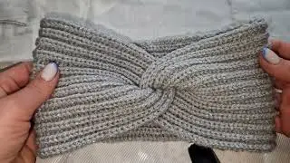 повязка на голову спицами