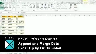 Append and Merge Data in Excel Power Query