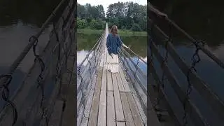 Подвесной мост через р.Сылва у Водопада Плакун, д.Сасыково