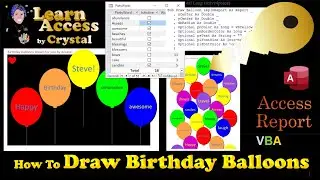 HowTo Draw Birthday Balloons in Access