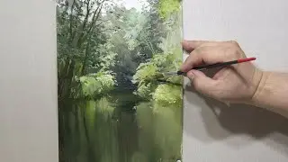 Play of Light over Water. Oil Painting