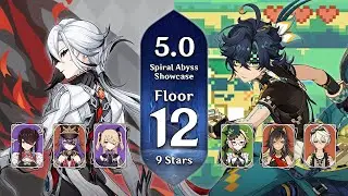 Arlecchino Overload & Kinich Burning - 5.0 Spiral Abyss - Floor 12 (9 Stars) Showcase