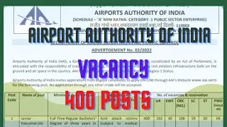 Job vacancy in Airport Authority of India