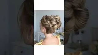 Lace Braid High Bun • Full tutorial in description #hairstyles #hairstyletutorial #hairshorts #hair