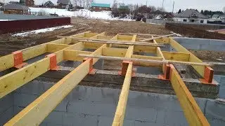 Деревянные перекрытия. Дом из газобетона