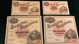 Банкноты Швеции в коллекцию