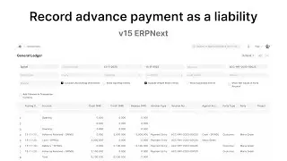 Record advance payment as a liability | ERPNext v15