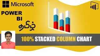 How To Create 100% Stacked Column Chart In Power BI Tamil | Stacked vs 100% Stacked Chart In PowerBI