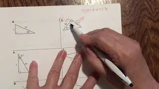 Geometry Video on Solving for a Missing Measure on a Right Triangle Using a Trig Ratio