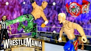 Cody Rhodes vs Will Osprey WWE Action Figure Match | Wrestlemani Hollywood Main Event (CEW Title)