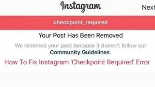 Instagram Checkpoint Required Problem Theek Kaise Kare || Instagram Checkpoint Required Problem