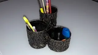How to make a desktop organizer. Budget stand for the office with his hands.