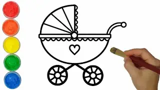 Baby Stroller Drawing Painting Coloring for Kids and Toddlers