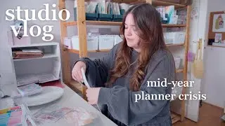 Shipping subscription orders, planner hopping & transparent stickers | Studio Vlog