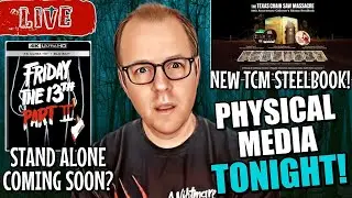 🔴Physical MEDIA Tonight! | Friday The 13th Part 2 4K News And NEW TCM Game/4K Steelbook!