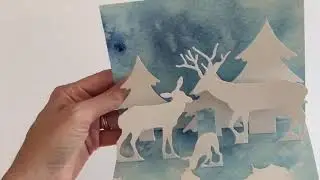 Snow Scene Pop-Up Holiday Card