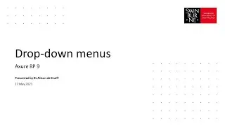 Axure RP 9: creating dropdown menus