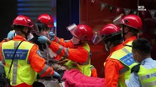 Más de 300 personas quedaron atrapadas en un incendio en un rascacielos de Hong Kong