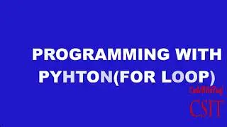 For loop in python| How for loop will work in python| basic for loop python with examples