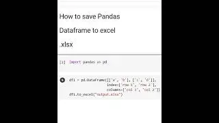 How to save pandas Dataframe to excel (.xlsx)? 