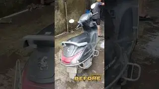 Before & After wash 🧽 #beforeandafter #washing #activa #6g #shorts