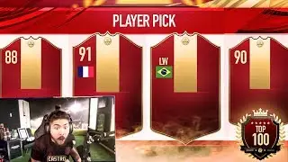 MY TOP 100 PLAYER PICK PACKS!! OMG I GOT THE BEST ONE!! FIFA 19